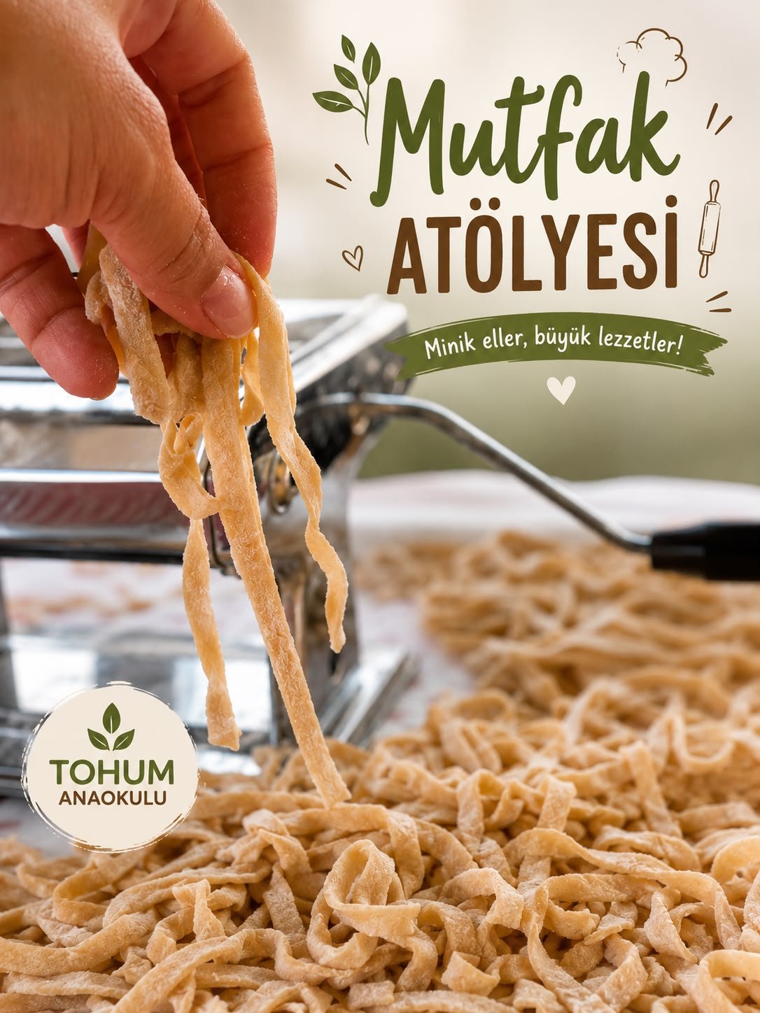 Mutfak atölyesi, ev yapımı erişte